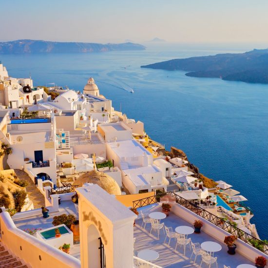 Beautiful island of Santorini, Greece