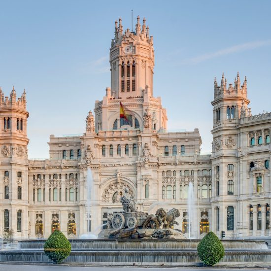 Cibeles Fountain located downtown Madrid, Spain