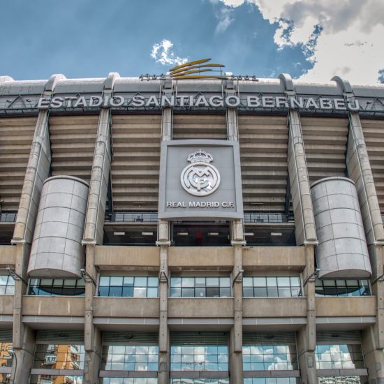 Madrid, Spain - June 21, 2019: The Santiago Bernabeu stadium is where the famous Real Madrid team plays football